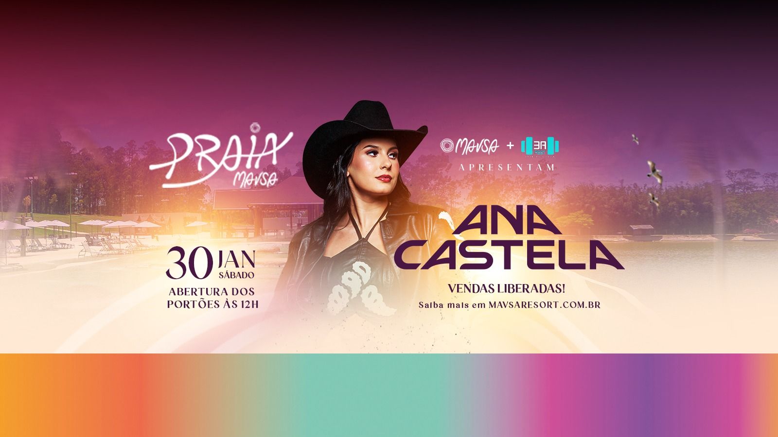 Ana Castela na Praia Mavsa - 30/01 - comprar day use + show