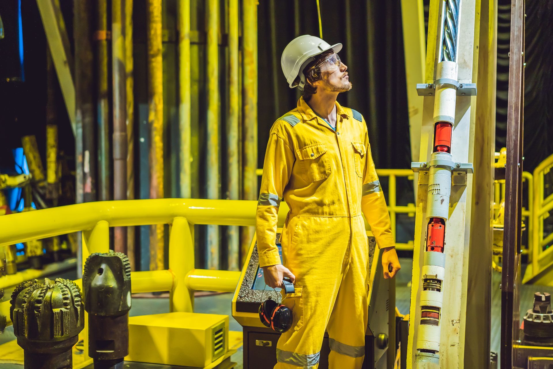 an electrical specialist supervising an industrial setup