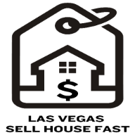 a black and white logo for las vegas sell house fast .
