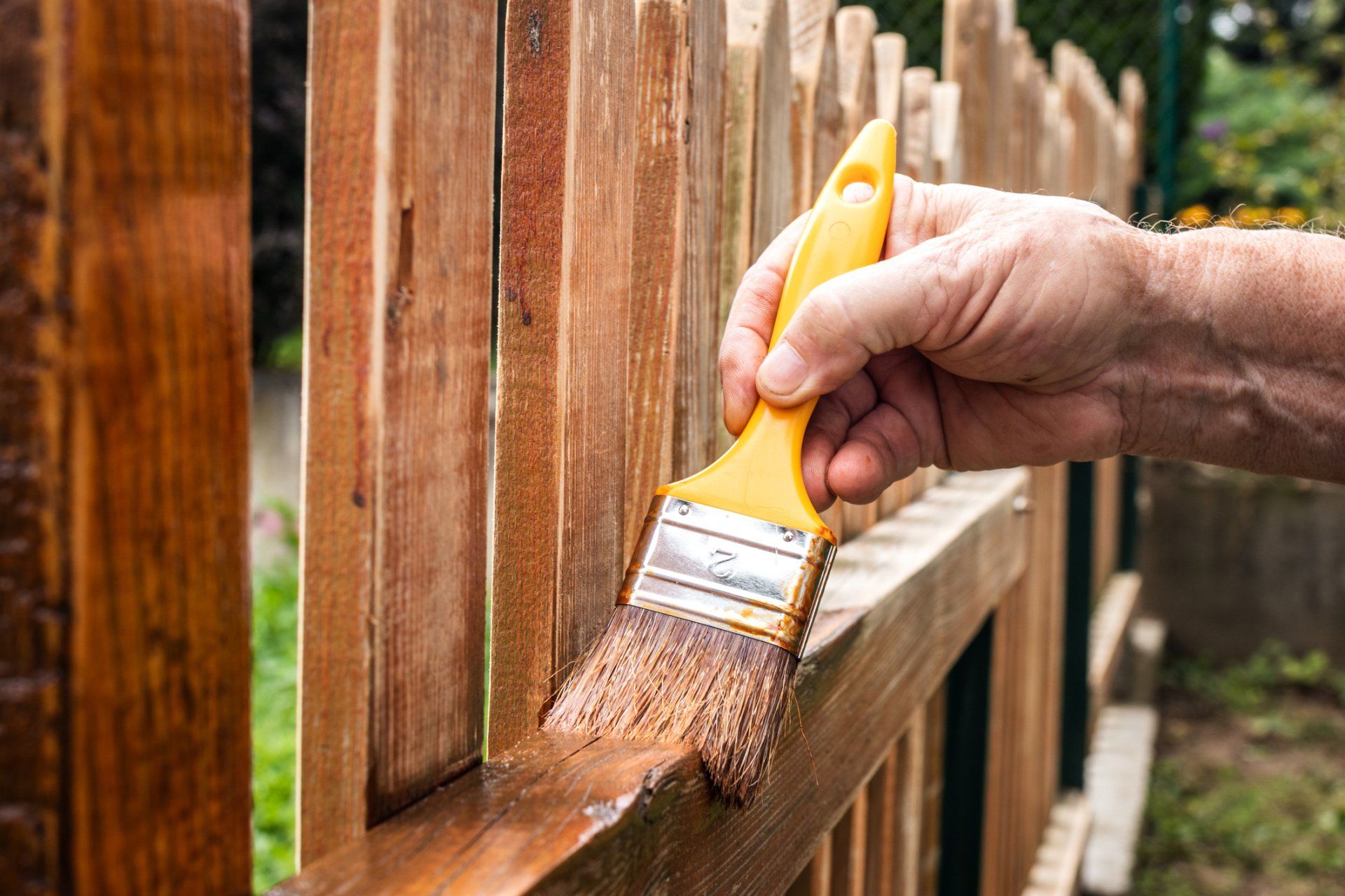 Painting the Fence — Lancaster, KY — Prather Landscaping