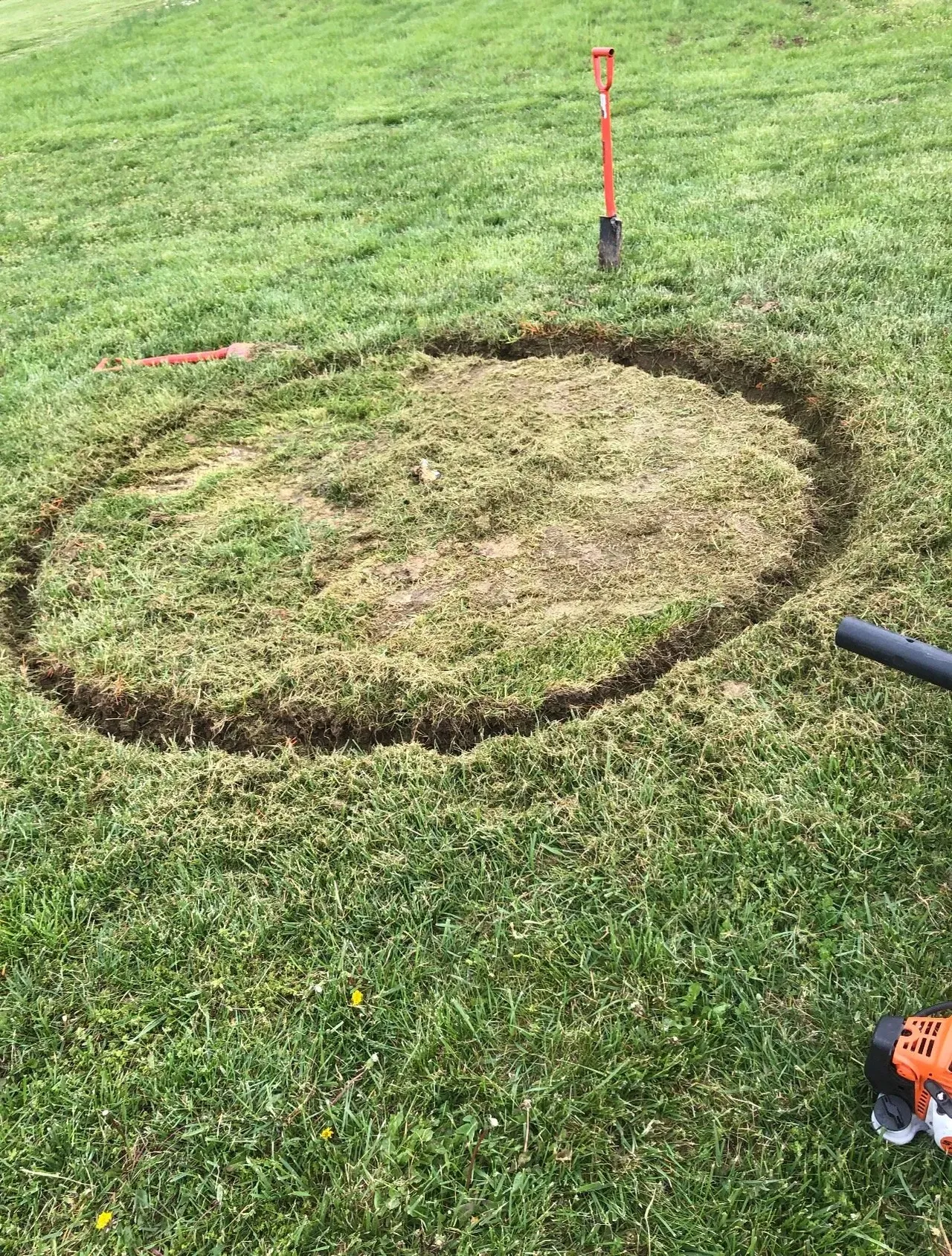 Flag Pole Area Mark for Landscaping — Lancaster, KY — Prather Landscaping