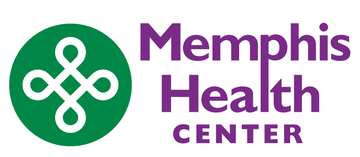 Memphis Health Center logo with green emblem and purple text