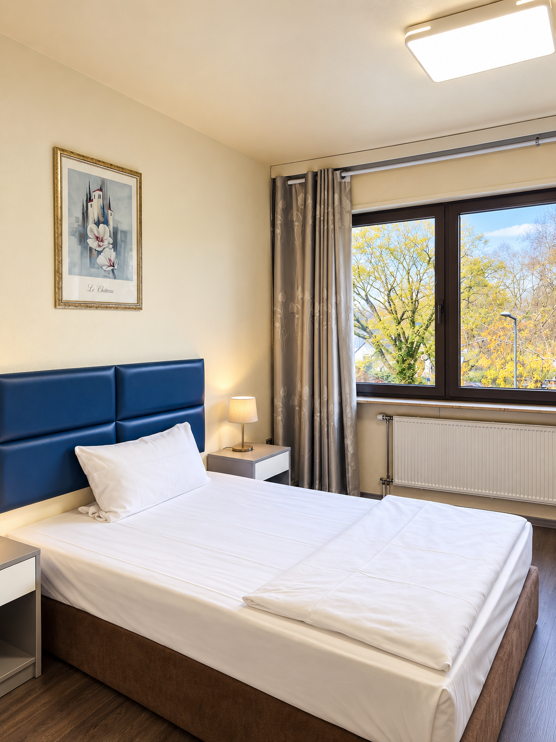 Einzelzimmer im Hotel am Flughafen Köln