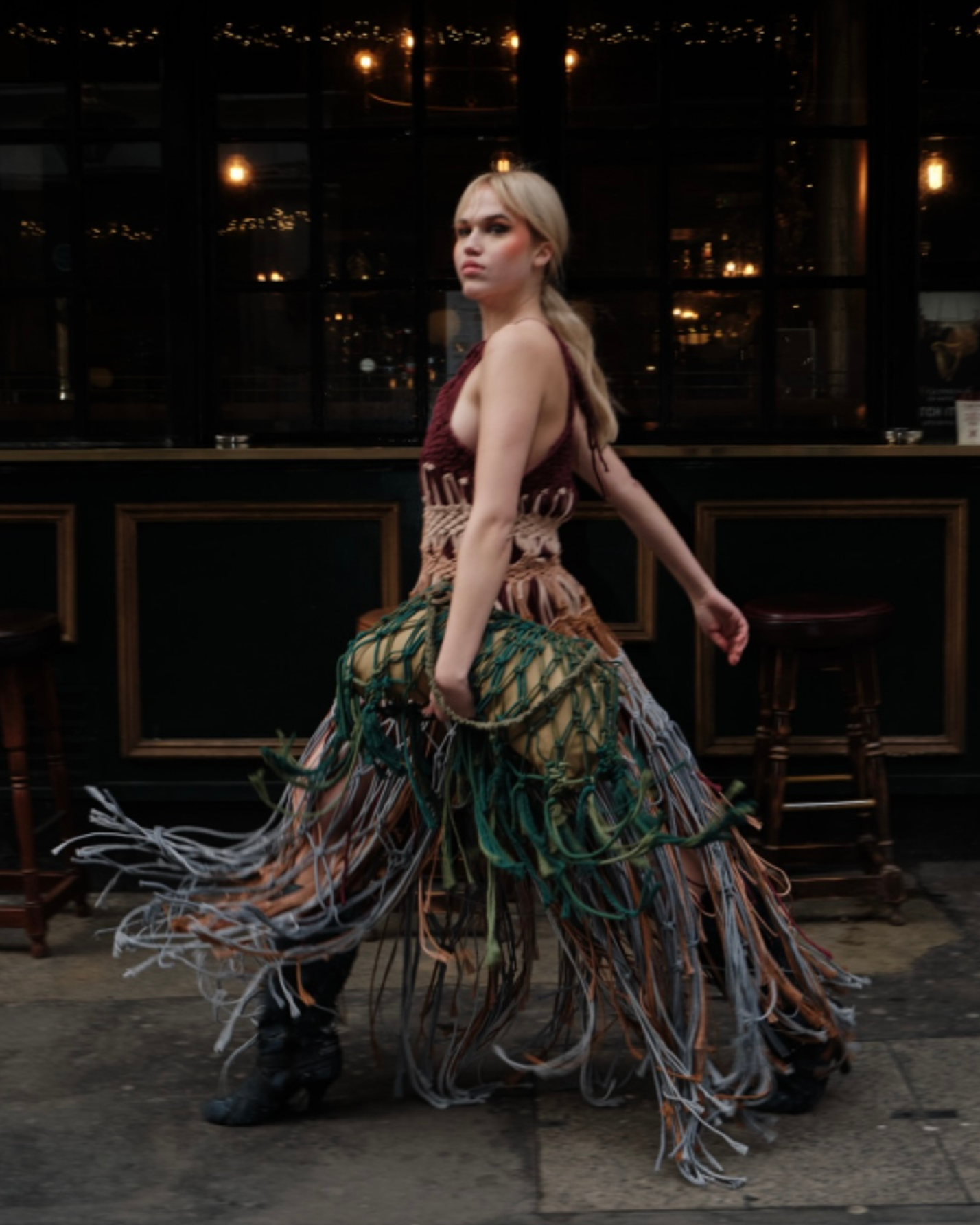 Ombre Macrame Dress