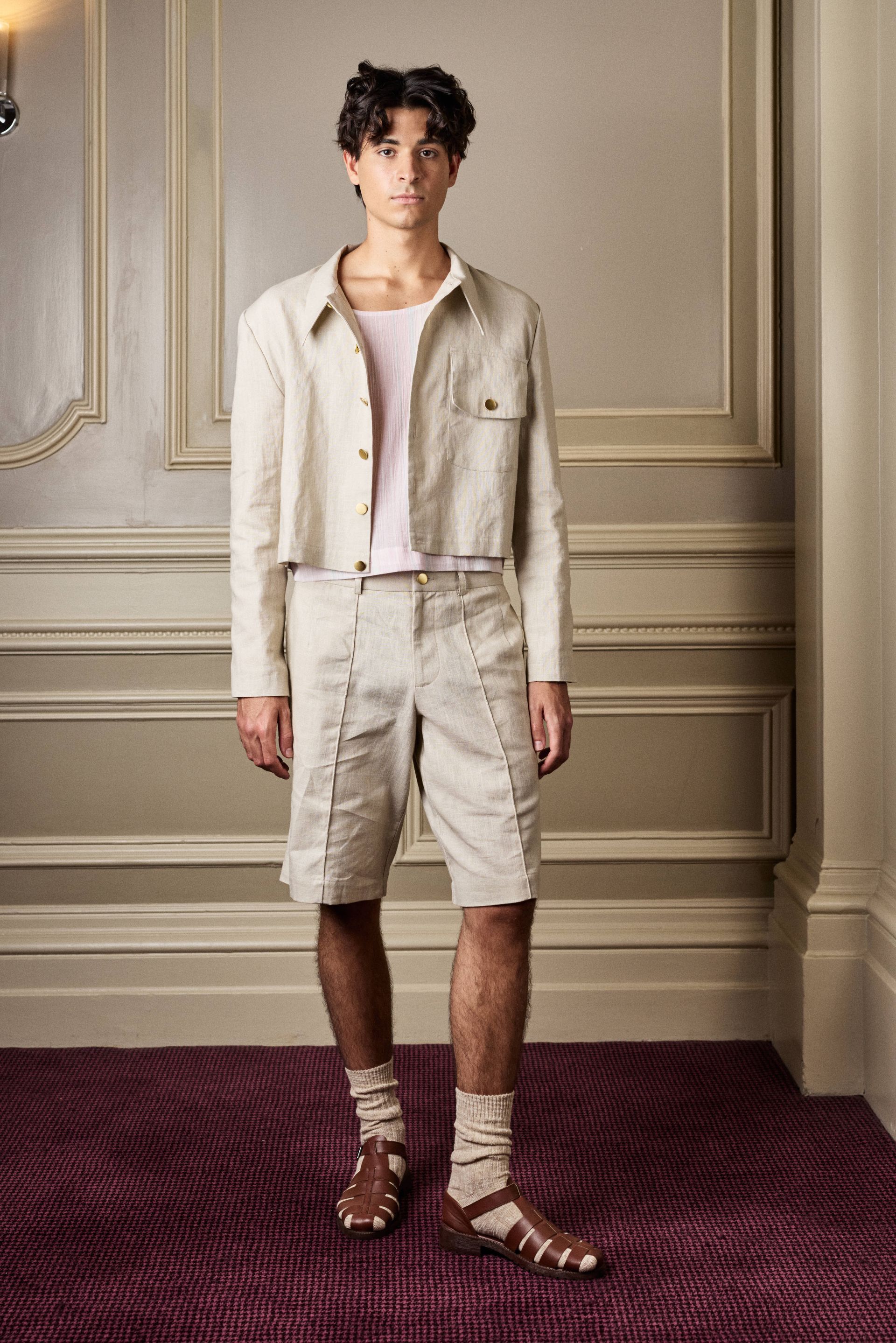 Cream short jacket
