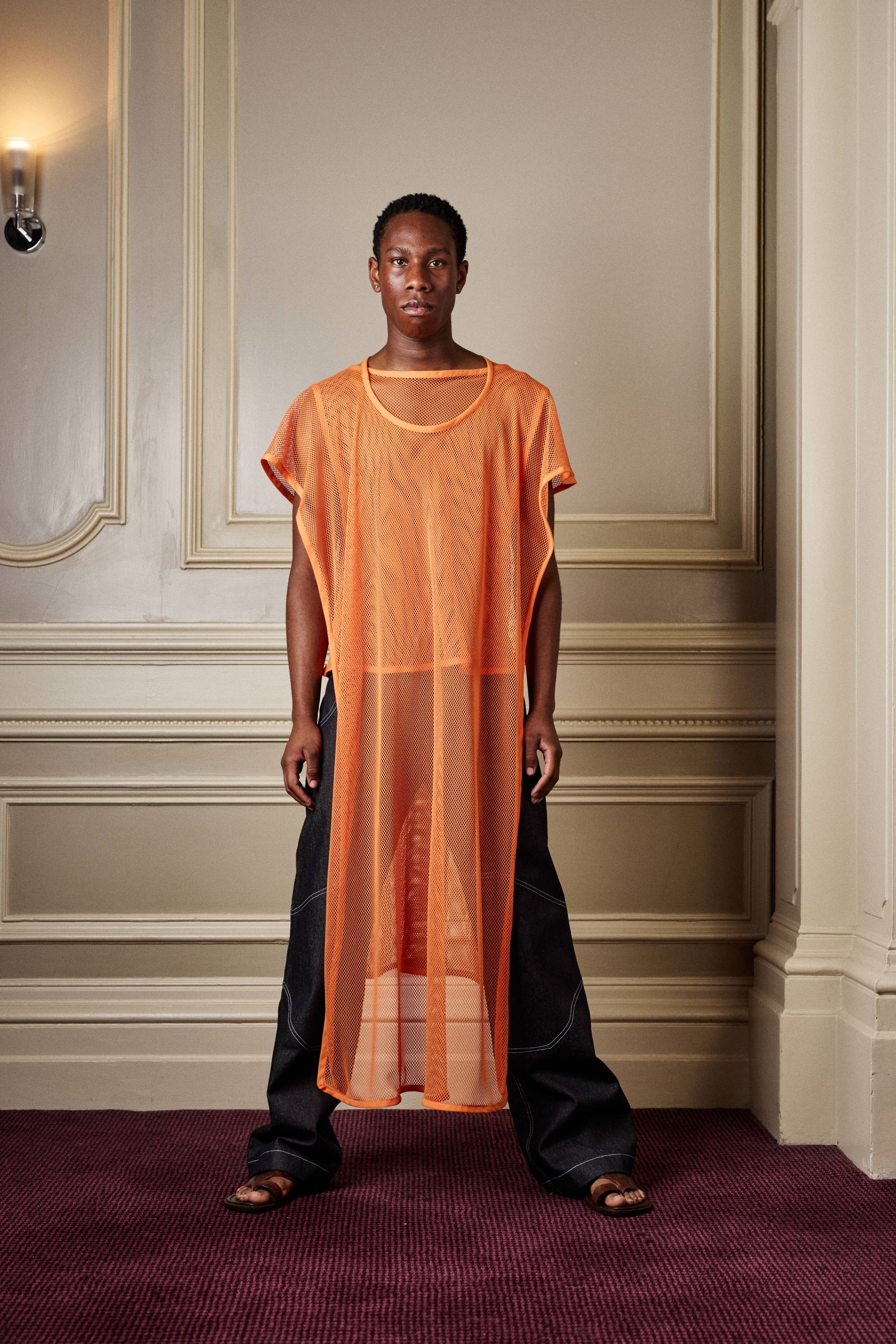 Orange net cape
