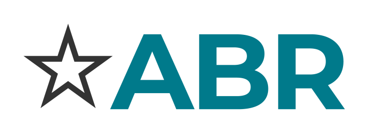 Logo: a gray star and teal letters 