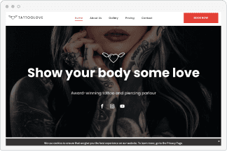 Uma captura de tela de um site que diz mostre um pouco de amor ao seu corpo.