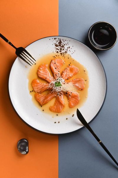 Piatto con salmone