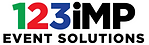 123iMP Event Solutions logo with red, green, blue, and black text on a white background