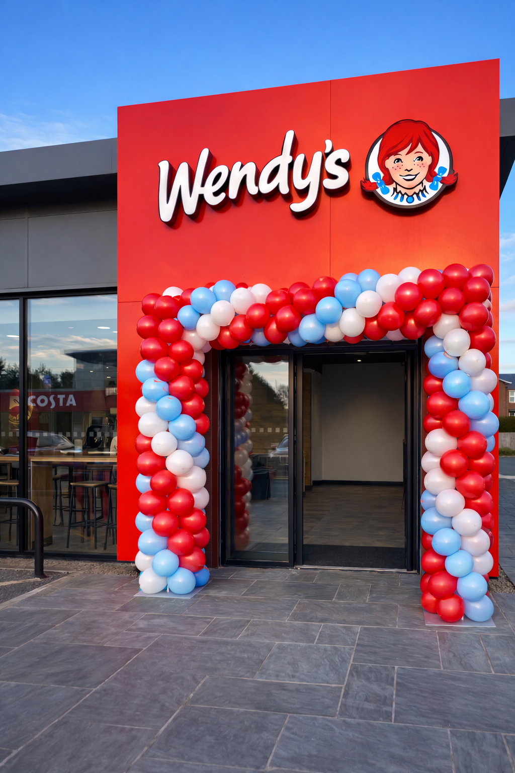Ace Party Balloon Arch for Corporate Customer Wendys