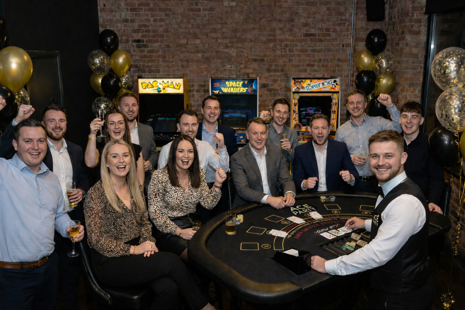 Ace Party Blackjack Table at Christmas Corporate Party 