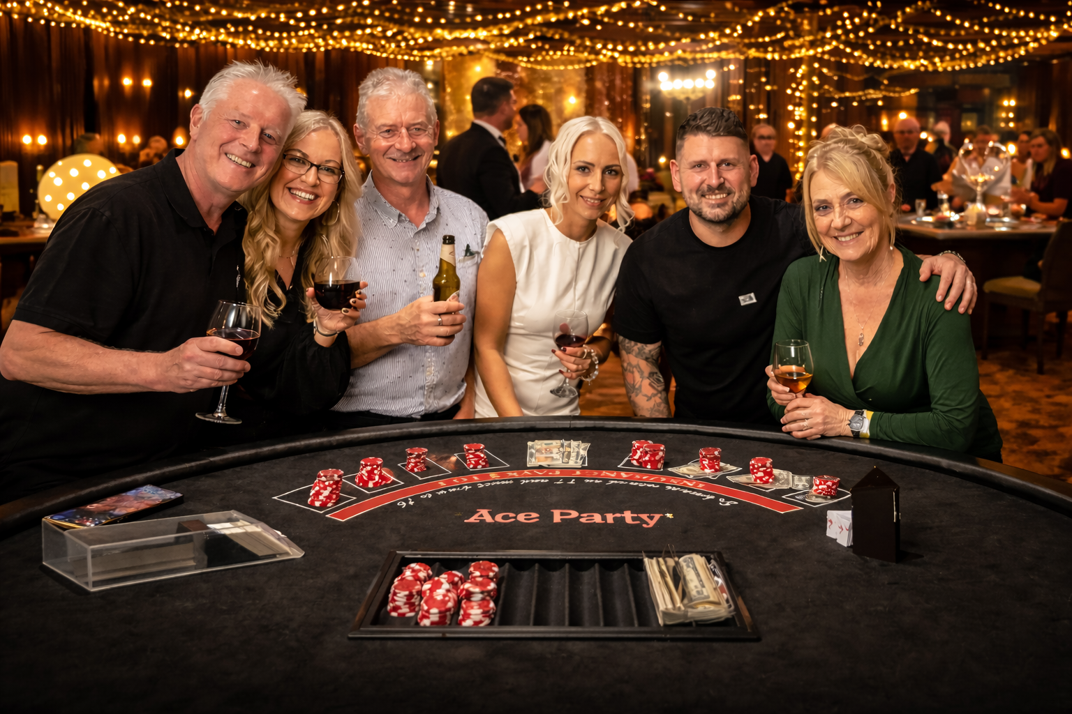 Ace Party Blackjack Table at Christmas Event
