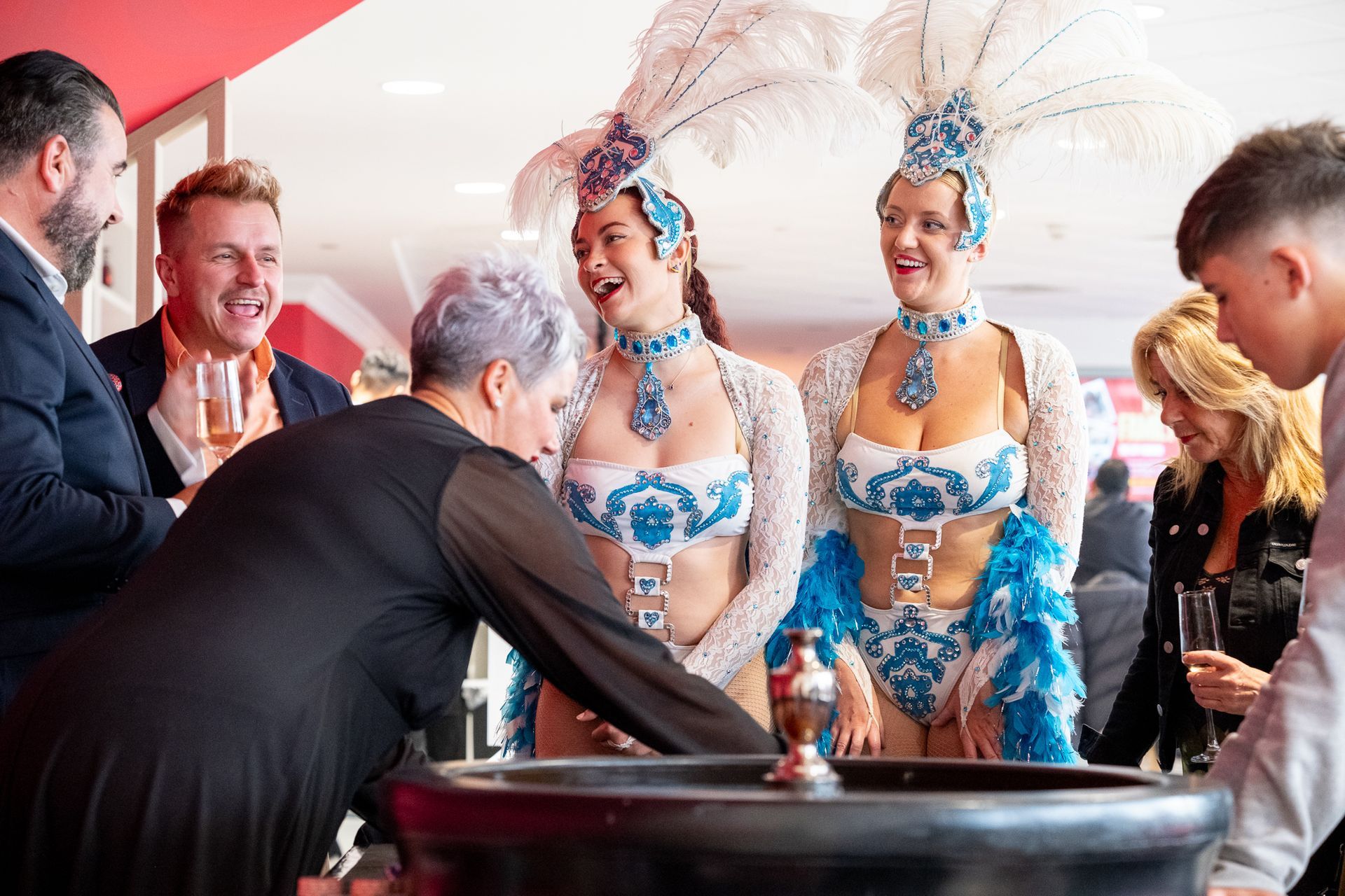 Ace Party Fun Casino with Vegas Showgirls at Corporate Event
