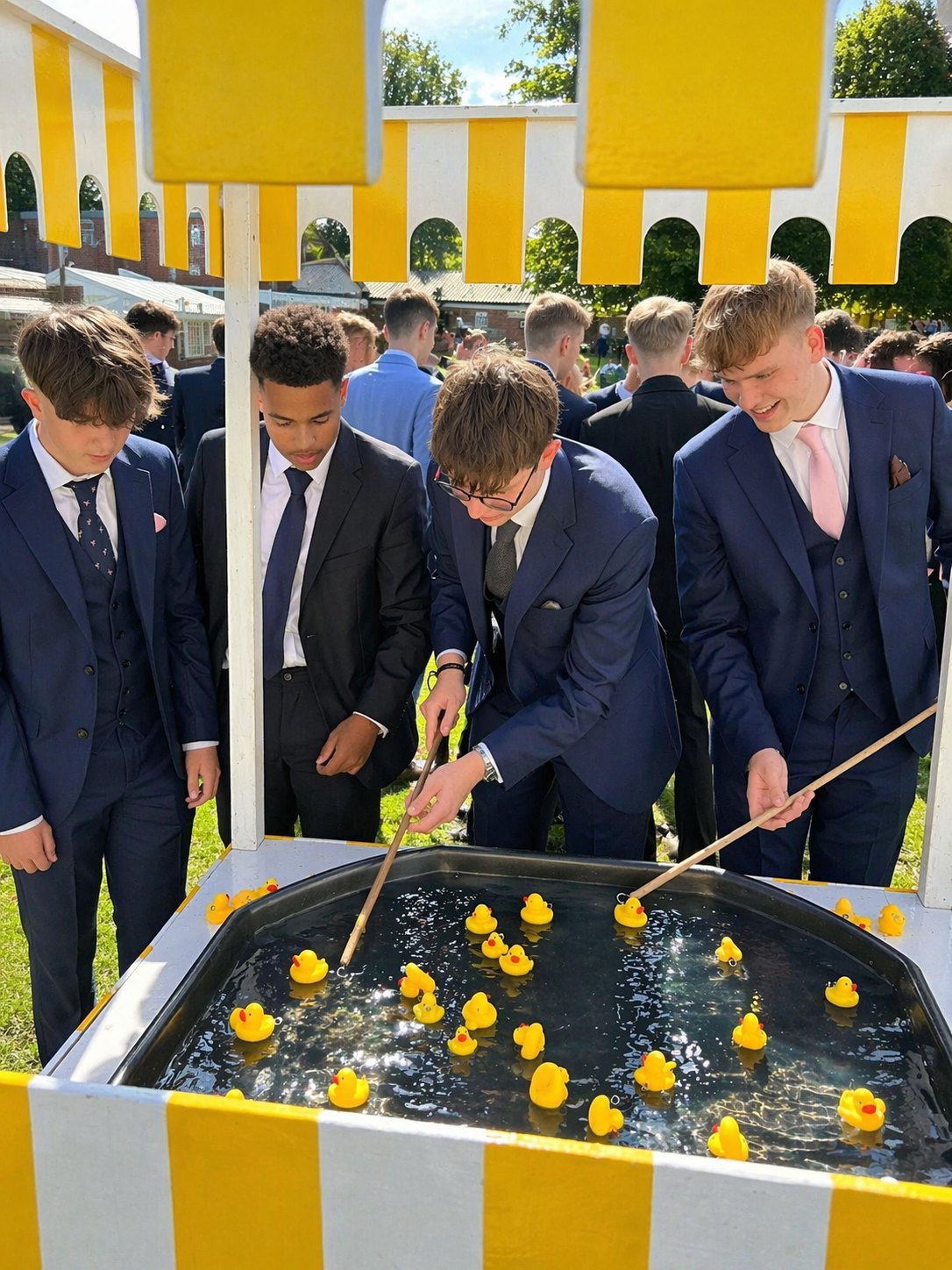 Ace Party Carnival Stall Hook a Duck in use at School Event