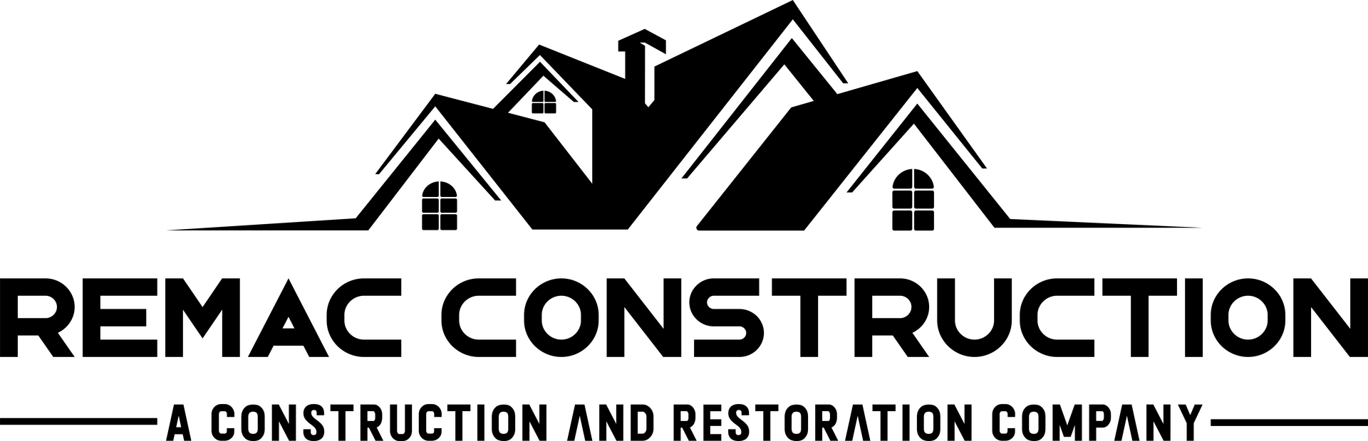 Logo for Remac Construction featuring a house silhouette over the company name and