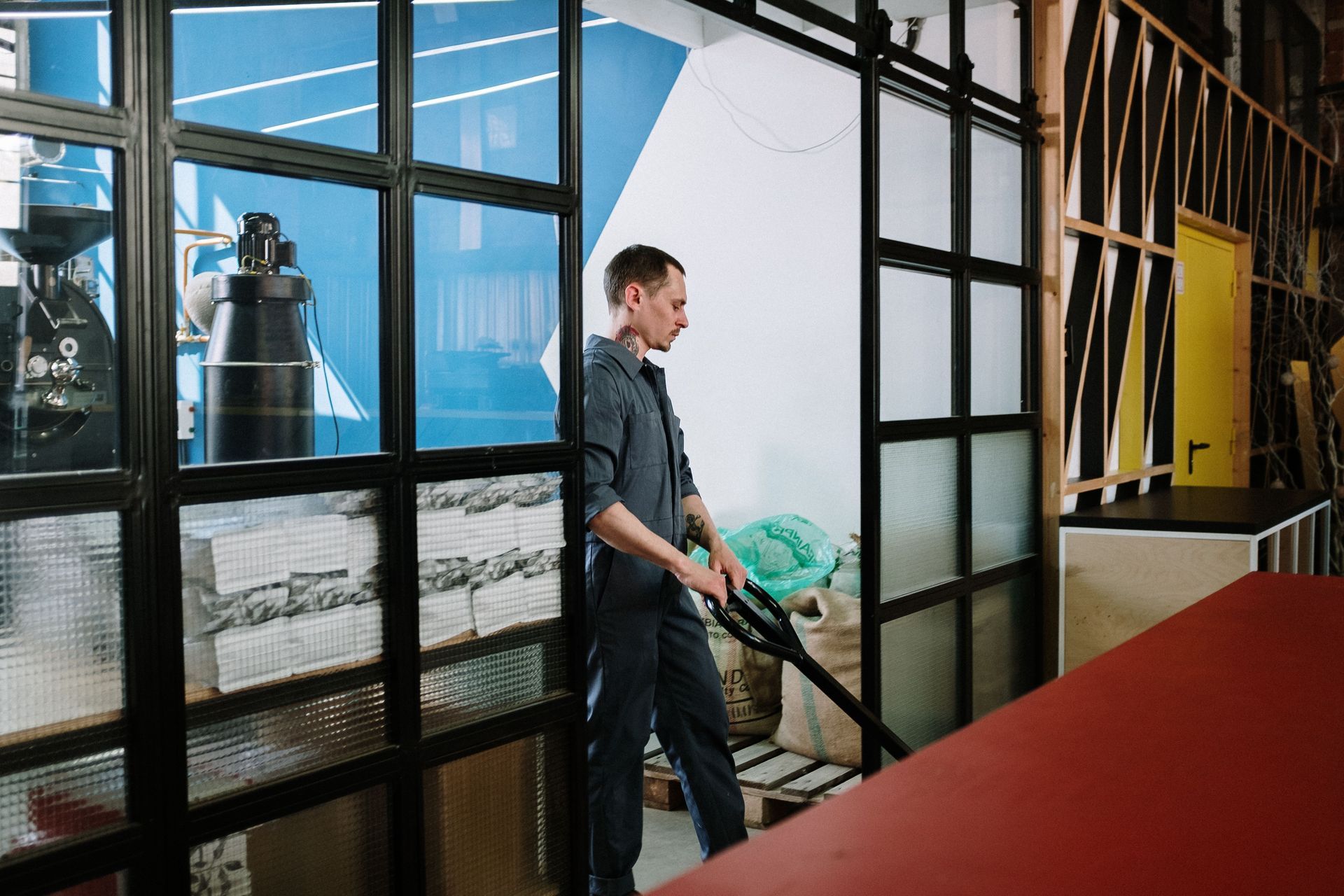 Professional janitorial team disinfecting an office break room after Labor Day weekend