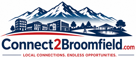 Connect2Broomfield.com logo with mountain skyline and the tagline “Local Connections. Endless Opportunities.”