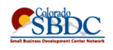 Colorado SBDC logo with red and gold emblem and blue text, Small Business Development Center Network