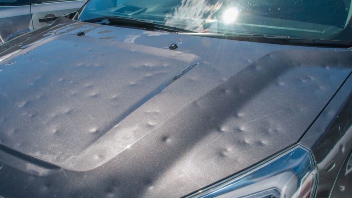 Car Damaged From Hail