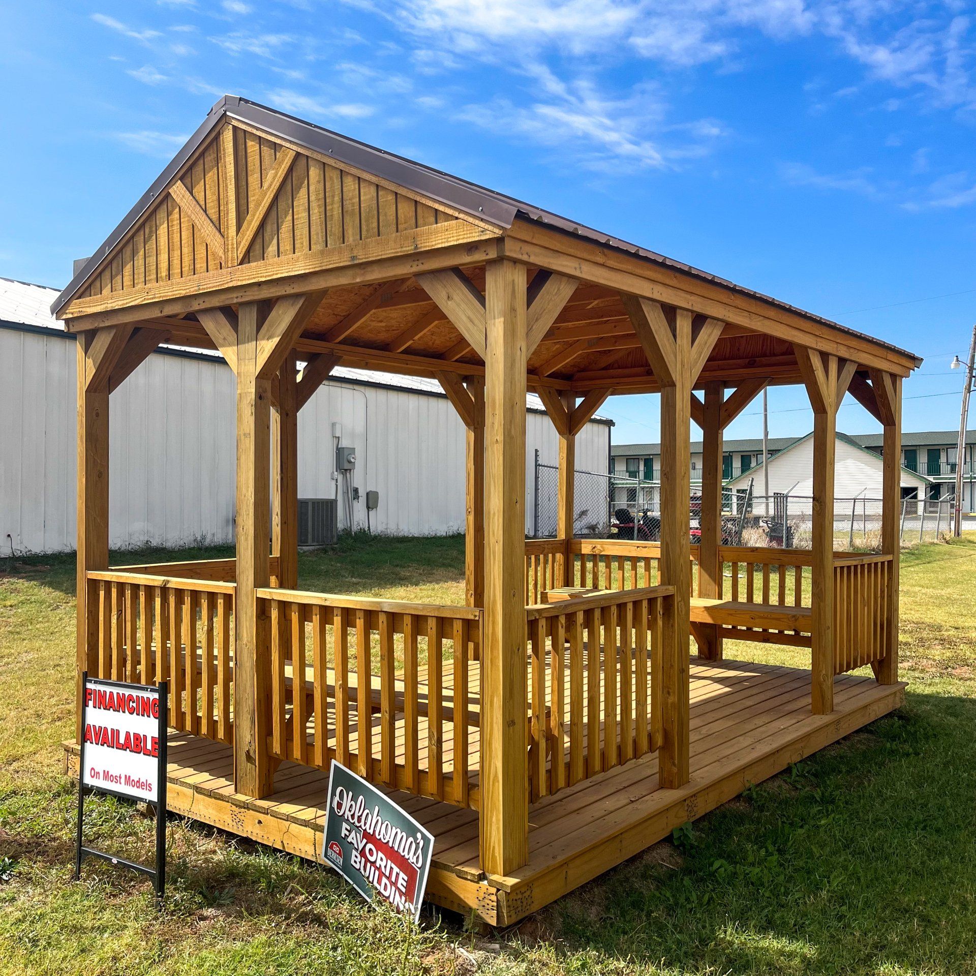 10x16 Derksen Cabana Side Angle