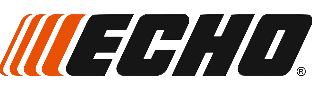 The echo logo is black and orange on a white background.