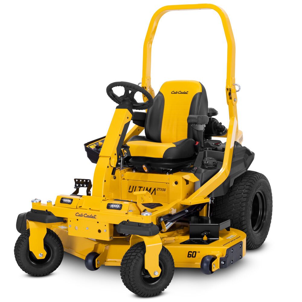 A cub cadet mower with the word ultima on it