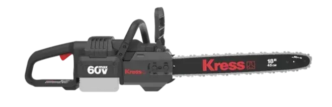 a black and red kreess chainsaw