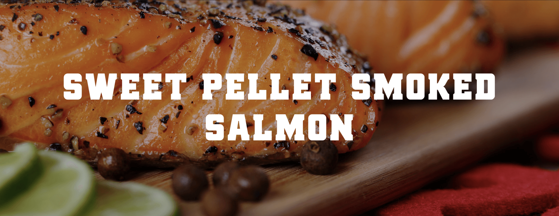 A close up of a piece of sweet pellet smoked salmon