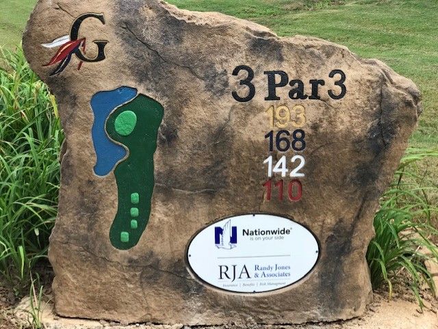 3 par golf course marker 