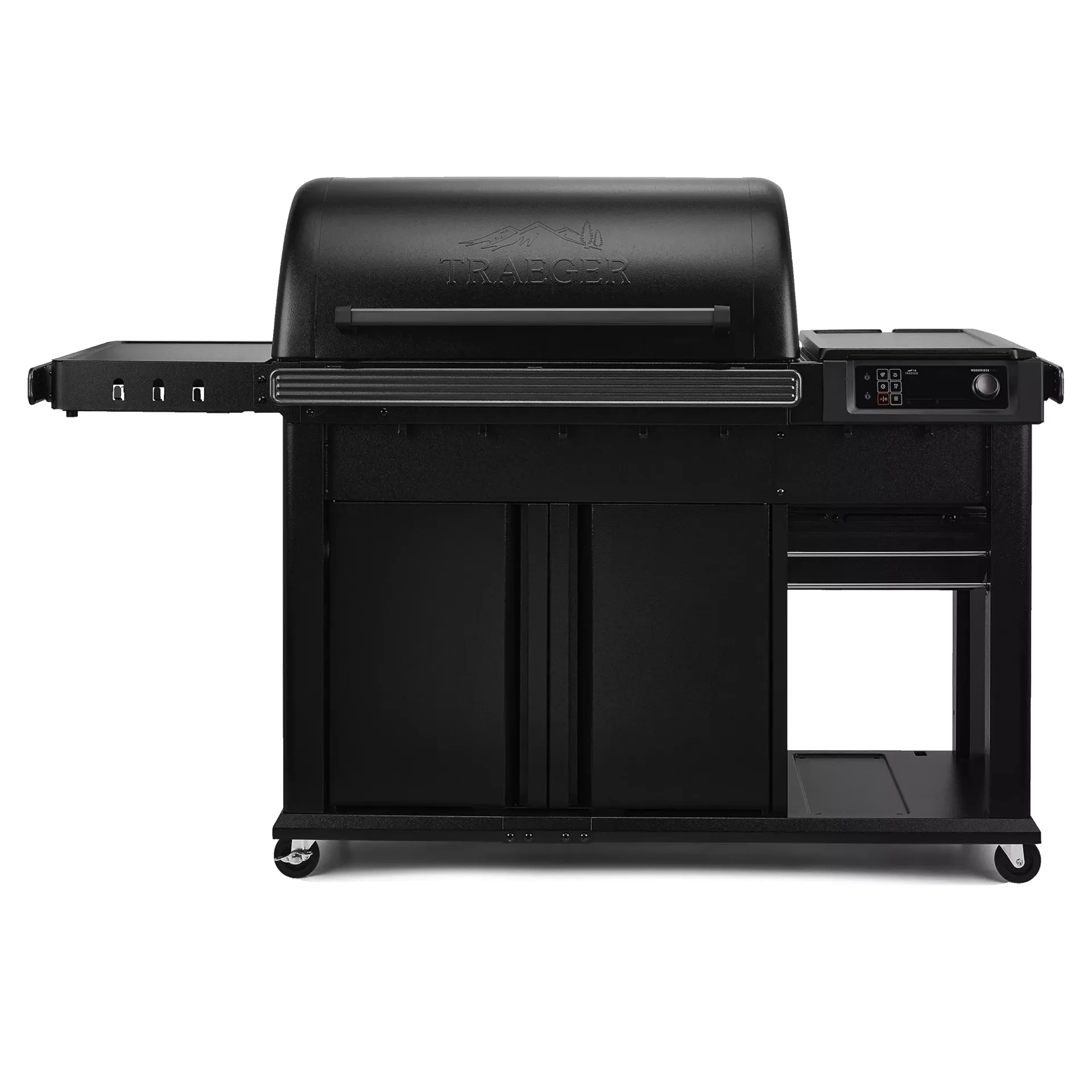 Traeger Woodridge Pro Plus for wood-fired grilling, smoking, roasting, baking, braising, and BBQ.