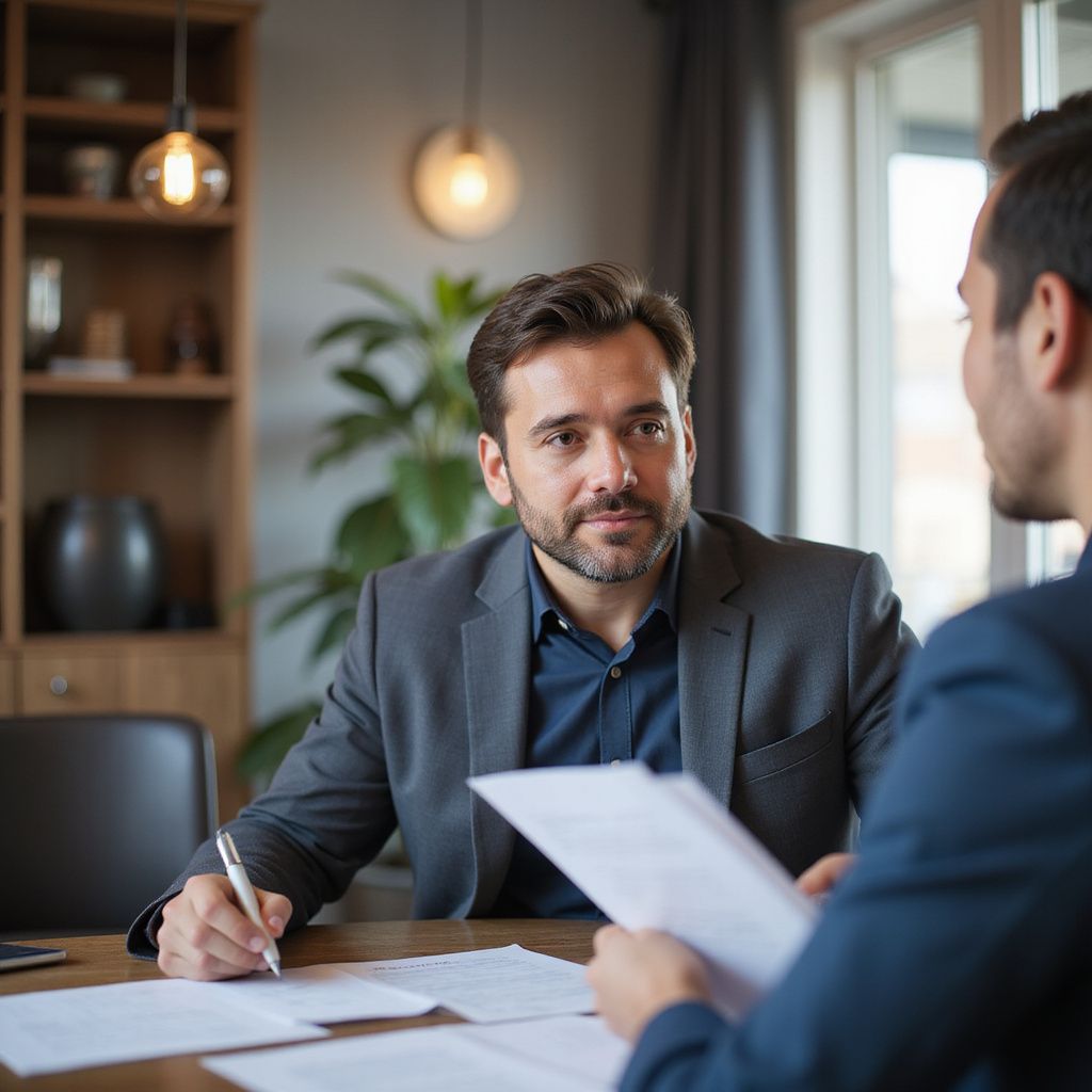 Business consultation meeting between advisor and client