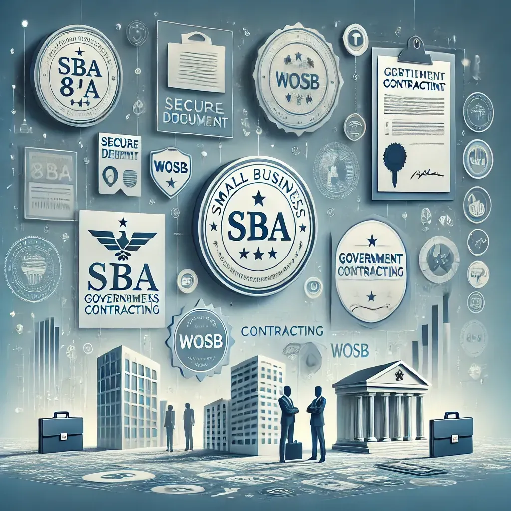 Small business government contracting certifications and compliance badges