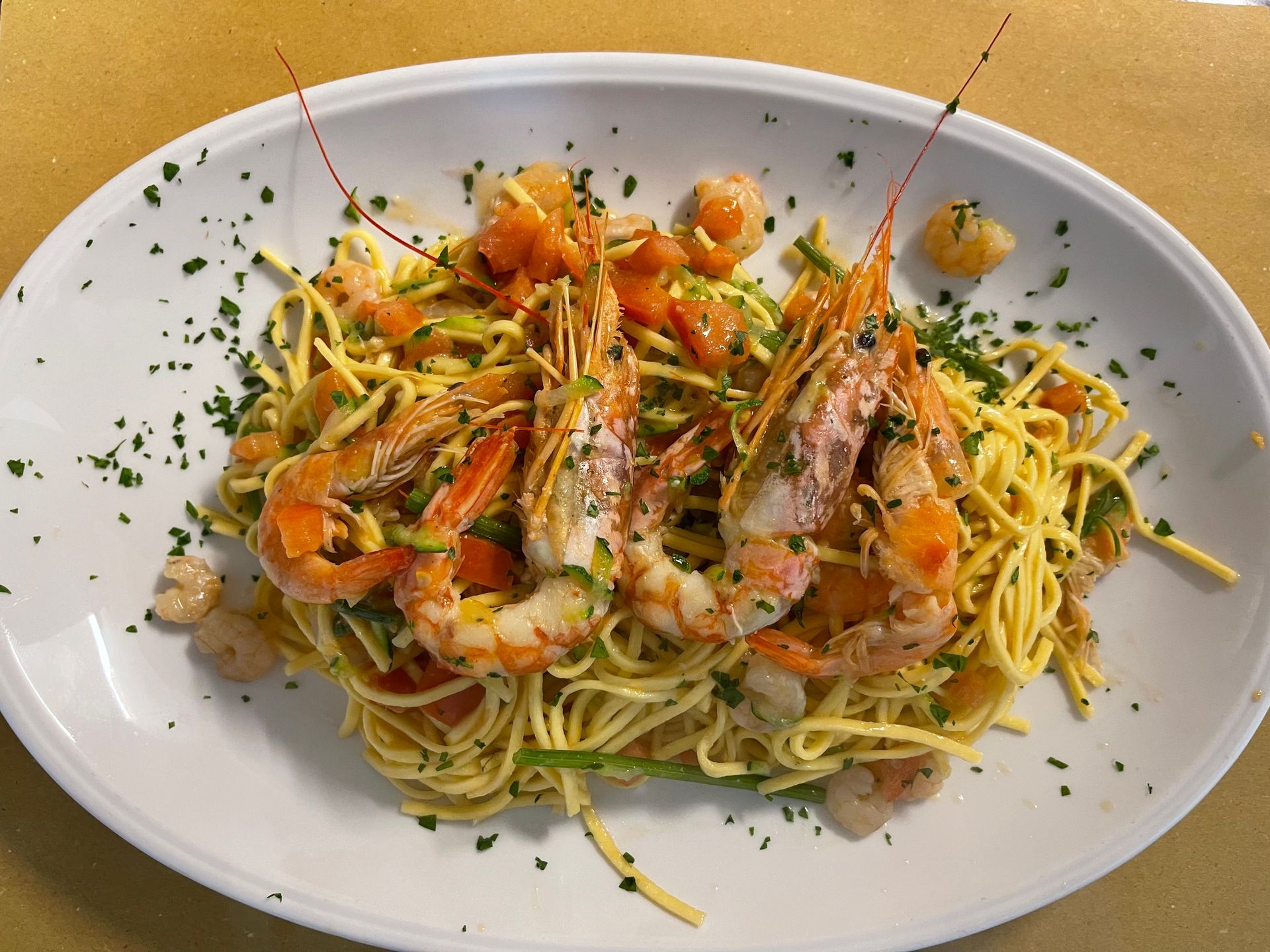 spaghetti agli scampi