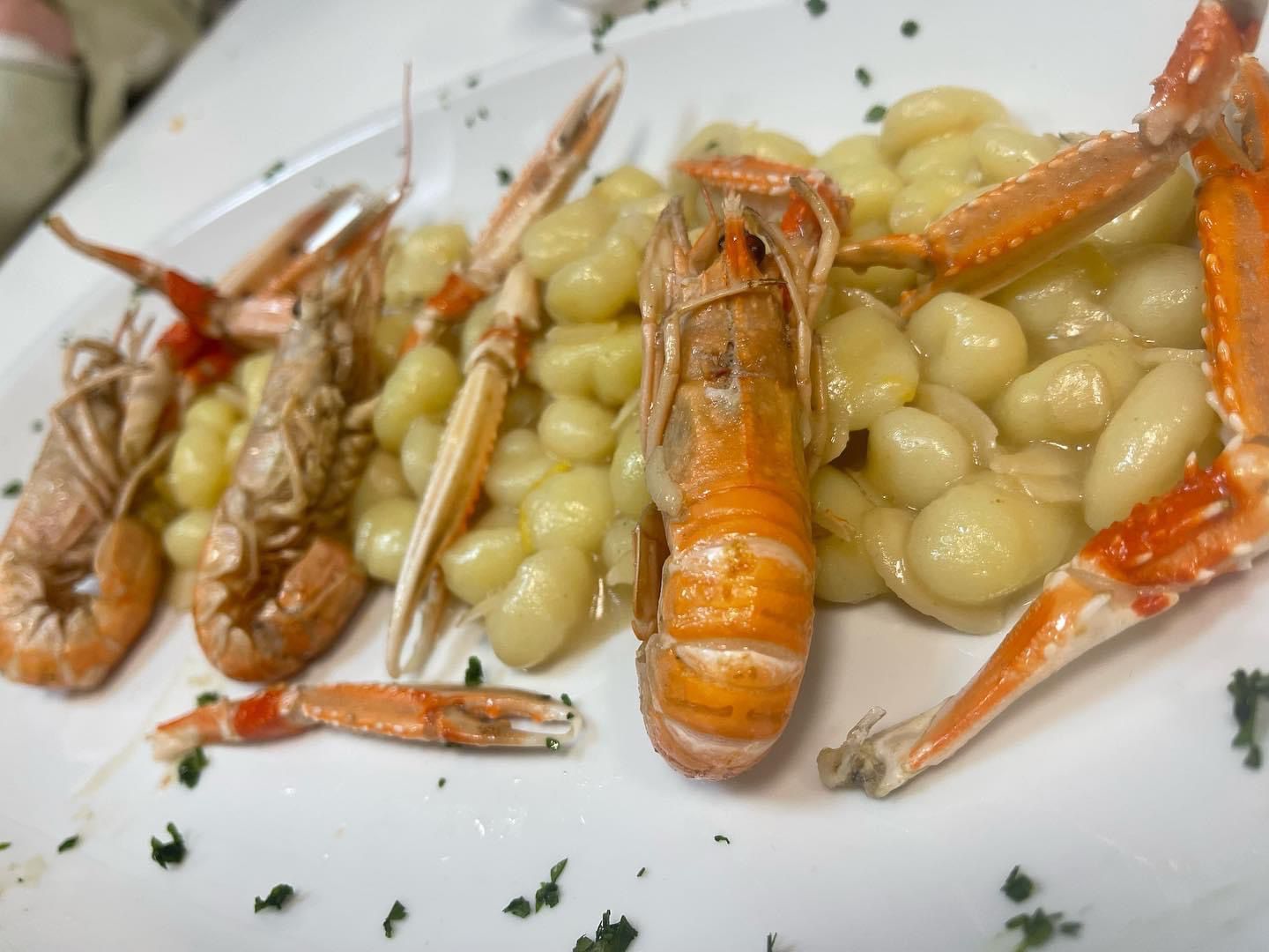 gamberi e patate