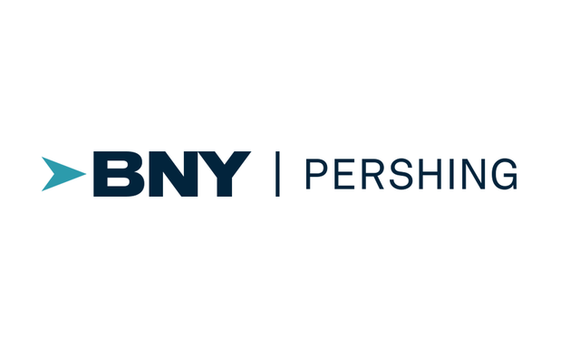 BNY Pershing logo in blue and gray on a white background