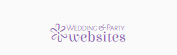 Wedding & Party Websites logo in purple script on a white background