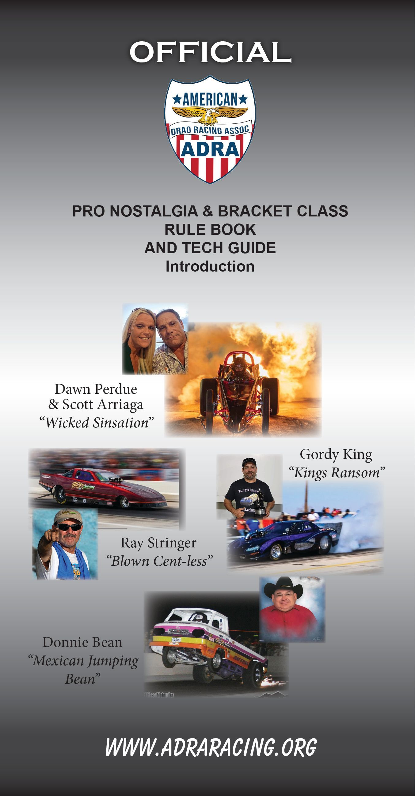 An ad for a nostalgia bracket class rule book