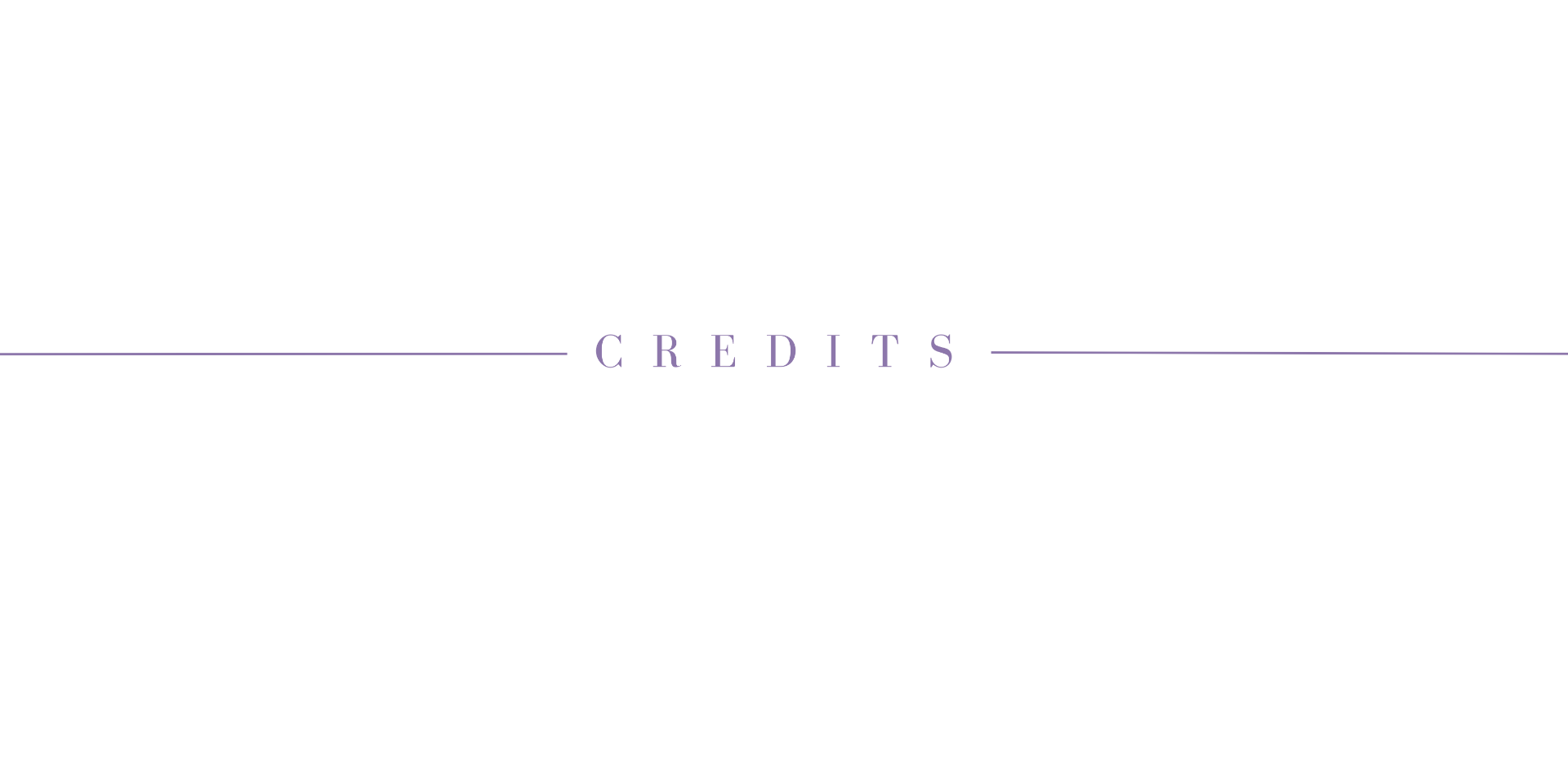 A white background with the words credits written on it.