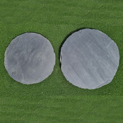 Black Slate Round Stepping Stones — Décor in Bonny Hills NSW
