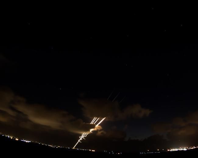 Rockets fire from Gaza (archival photo by IDF via Flickr)