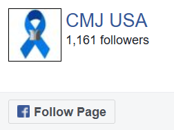 CMJ USA Facebook page with a blue ribbon logo and