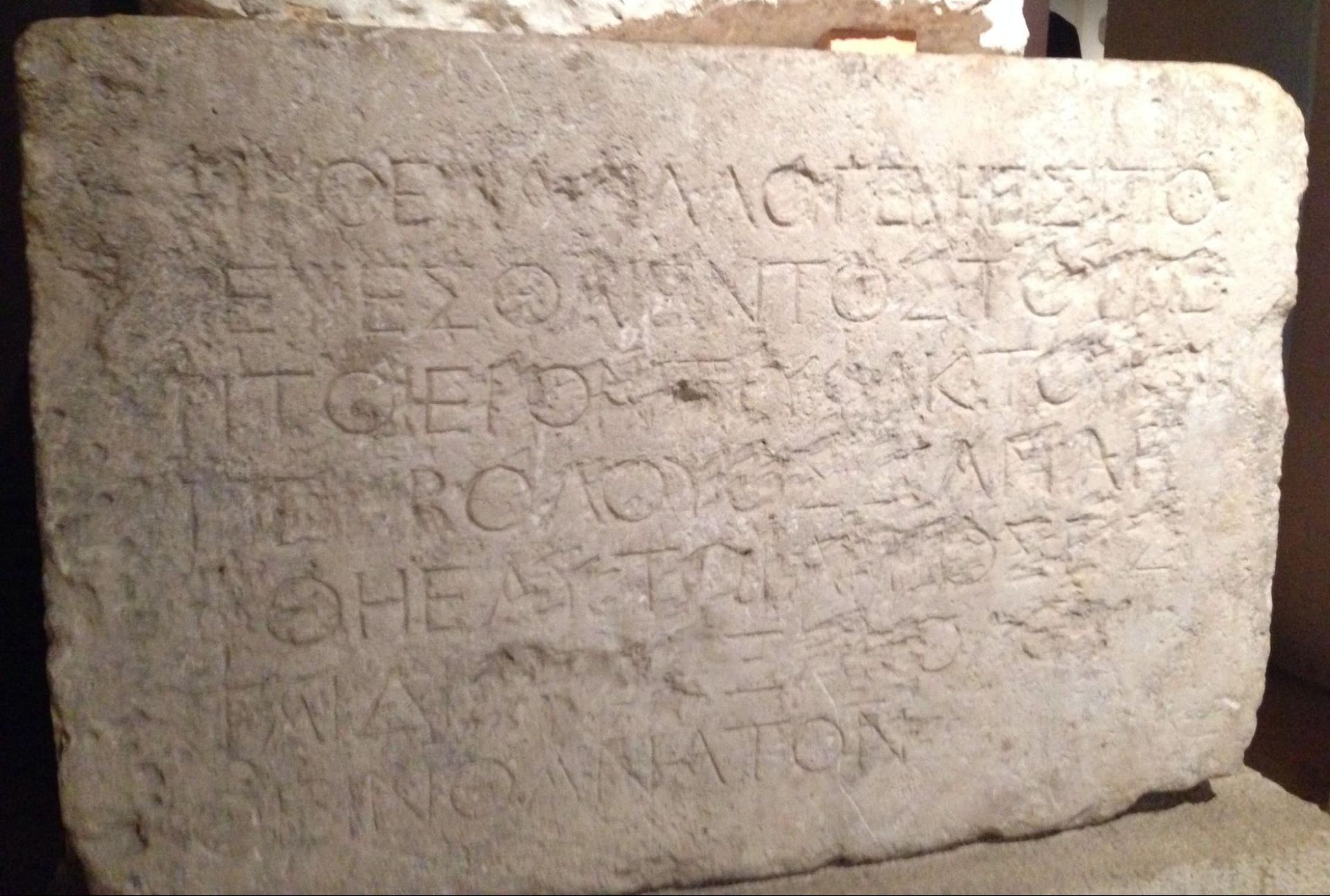 A limestone slab