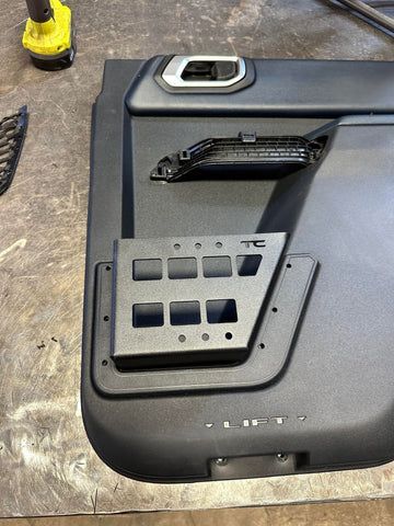 Rear Door Cup Holder Storage Panel Installed On Ford Bronco Door | Texas Complete Truck Center