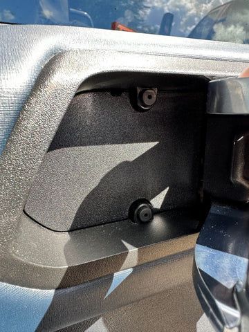 Rear Door Cup Holder Mounting Area On Ford Bronco Door | Texas Complete Truck Center