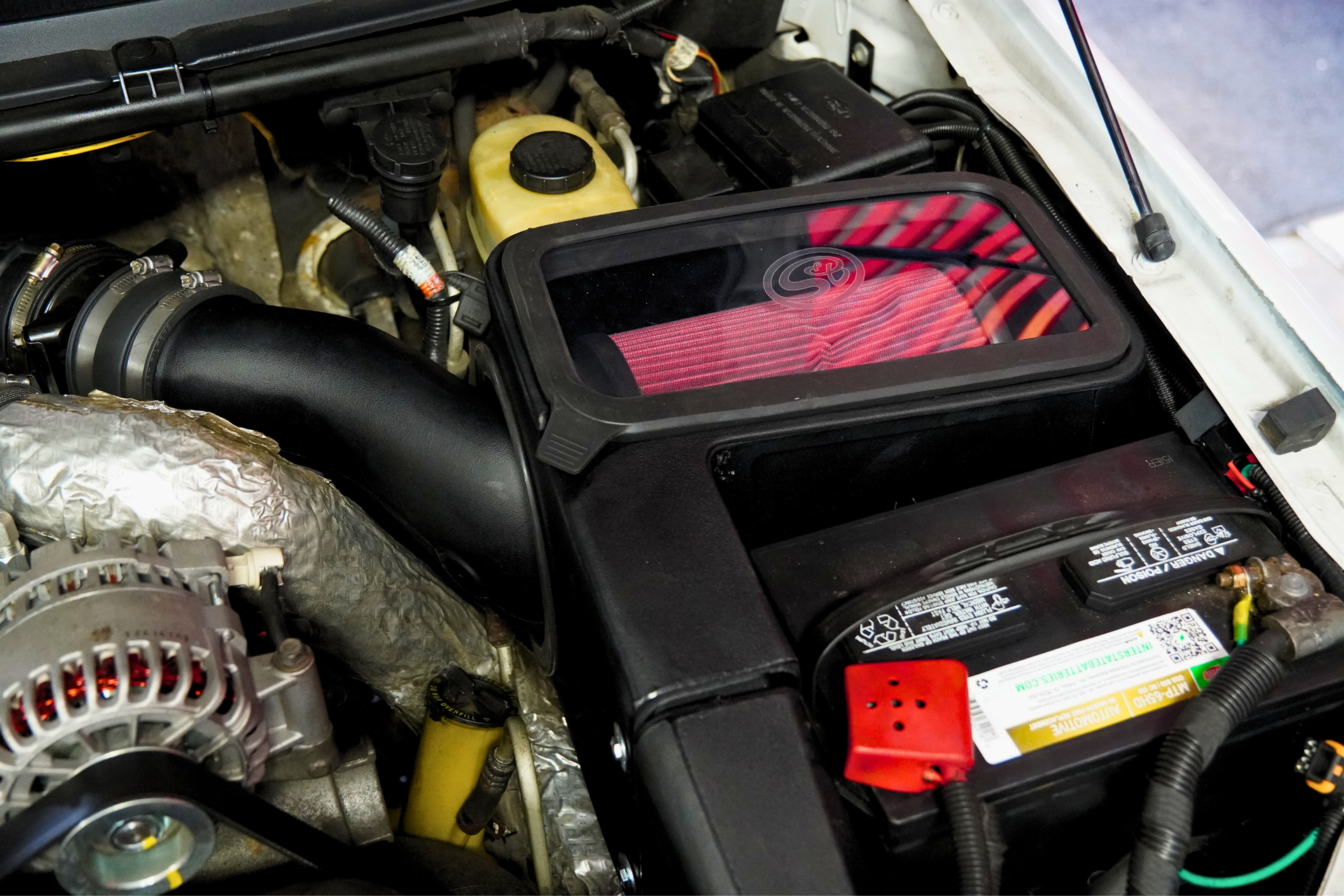 S&B cold air intake installation by Texas Complete Truck Center in New Braunfels, TX.