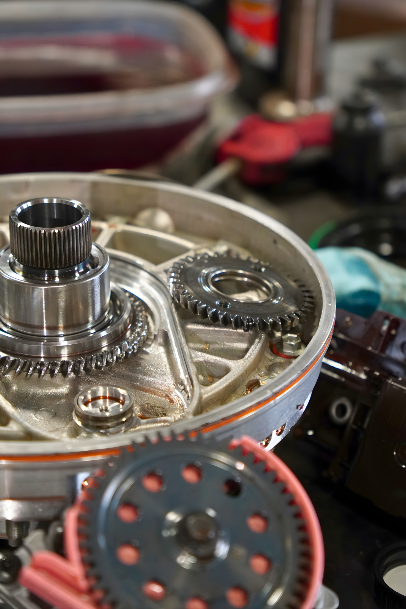 Truck transmission gear repair by certified technicians at Texas Complete Truck Center in New Braunfels, TX.