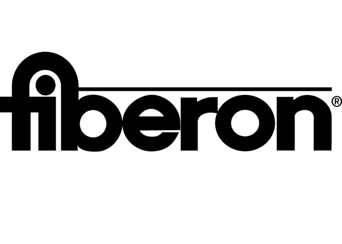 Black "fiberon" logo in bold lowercase letters on a white background