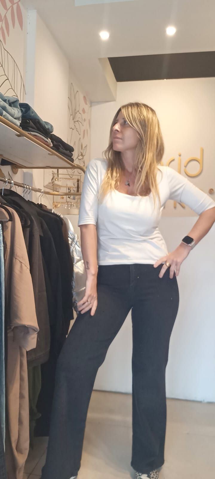 Jeans negro elastizado