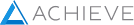 Logo for Achieve, a wordmark with a blue, angular shape before the text.